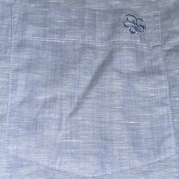 Ted Baker London Linen Cotton Blend Short Sleeve Button Down Casual Shirt 5 (XL) - Picture 4 of 7